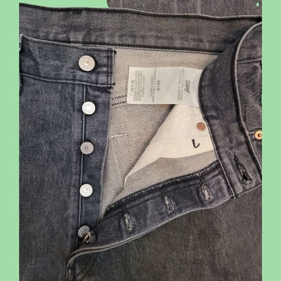 Levi's 501 XX Red Tab Loose Wrinkle Gray W32 L32 - Picture 4 of 8
